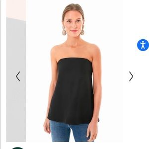 TUCKERNUCK STRAPLESS NOIR CREPE MARIN TOP